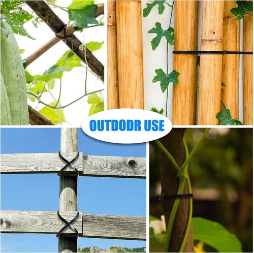 Vista 6 de 3000 bridas para cables resistentes a granel, bridas de nailon autobloqueantes para plantas, jardinería, agricultura, rejilla, valla de pared