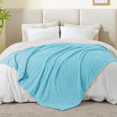 Vista 21 de BEDELITE Manta de forro polar para sofá y cama, manta decorativa de jacquard 3D de almendra, súper suave y acogedora, manta mullida cálida adecuada