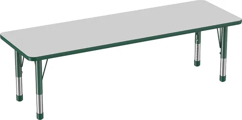 Vista 77 de FDP - Mesa rectangular para actividades escolares y aulas (24 x 36 pulgadas), patas gruesas para niños pequeños, altura ajustable de 15 a 24