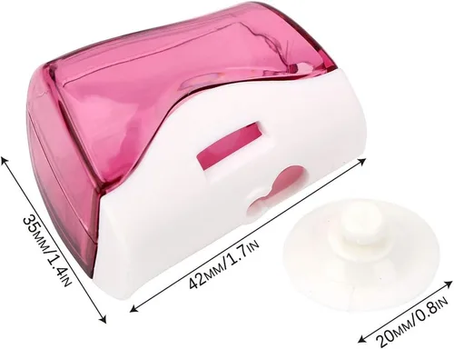 Vista 4 de Estuche para cepillos de dientes con ventosa, 3 piezas de soporte para cepillos de dientes de pared con funda, soporte para cepillos de dientes