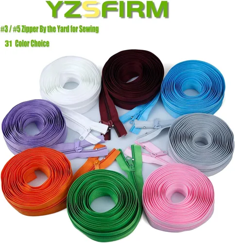 Vista 6 de Cinta de cremallera de nailon #3 para coser: YZSFIRM 10 yardas negras por The Yard Cremalleras de bobina de nailon para costura DIY y manualidades