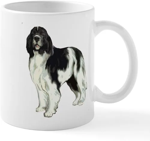 Vista 41 de CafePress Newfoundland Dog Drool Zone Taza de café de cerámica de 11 oz (11.0 fl oz)