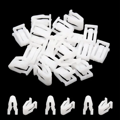 Vista 3 de uxcell Sujetadores de plástico Auto Car Trim Panel de instrumentos Panel de instrumentos 20PCS Blanco