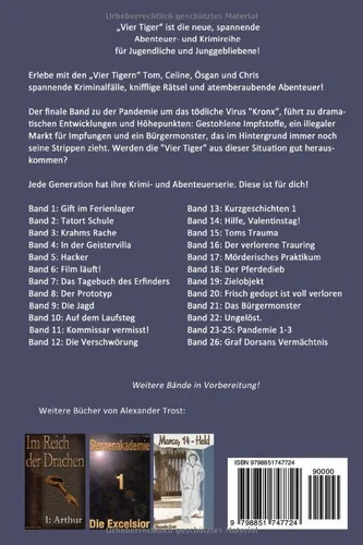Vista 2 de Vier Tiger Pandemie 3 Das Fieber bricht (German Edition)