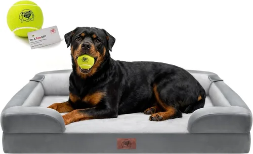 Vista 11 de Cama ortopédica impermeable para perros medianos y grandes Beige