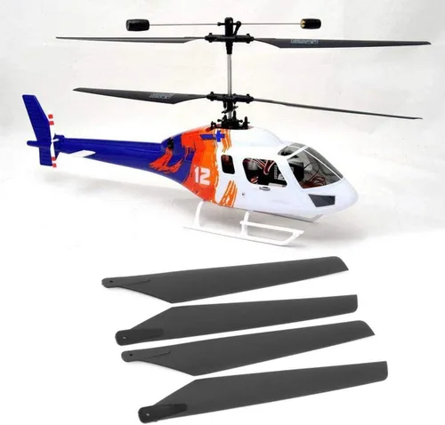 Vista 6 de 4 cuchillas principales negras para LAMA V3 V4/walkera 5-8 RC helicópteros AH6 vehículos controlados por aplicación y control remoto