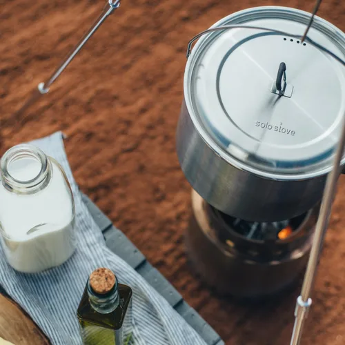Vista 6 de Solo Stove Trípode accesorios de campamento, trípode compacto y ligero de aluminio con cadena ajustable para colgar, perfecto para estufa portátil