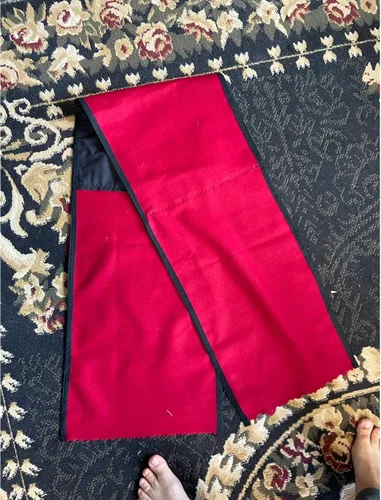 Vista 7 de Pantalón Langot Rojo Oscuro Native Loincloth para pow Wow Regalia tamaño estándar India Made, Rojo