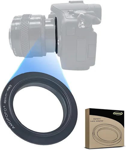 Vista 26 de Anillo inverso de lente macro de 1.929 in compatible con Canon EF-S 90D 80D 70D 60Da 60D 50D 40D 30D T6 T7 T5 SL3 SL2 T8i T7i T6i T6s T5i con lente