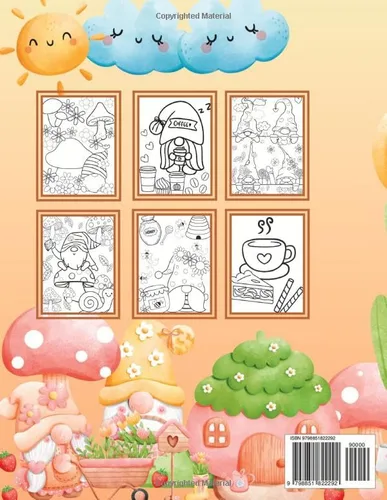 Vista 2 de Cute Little Gnomes Gnome Coloring Book
