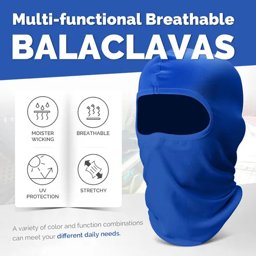 Vista 2 de Paquete de 6 pasamontañas de esquí polaina refrescante para el cuello, máscara de cabeza completa, cubierta facial