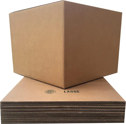 Vista 3 de Uboxes - Cajas de transporte para mudanzas de tamaño grande de 50.8 x 50.8 x 38.1 cm, café corrugado