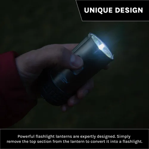 Vista 5 de Cascade Mountain Tech Linterna LED resistente al agua IPX4 de 500 lúmenes con 3 modos de luz para uso al aire libre y de emergencia, paquete de 3