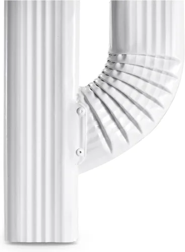 Vista 7 de VYH Downspout Gutter Y Conector Izquierdo 2x3 Vertical Alto Brillo Blanco