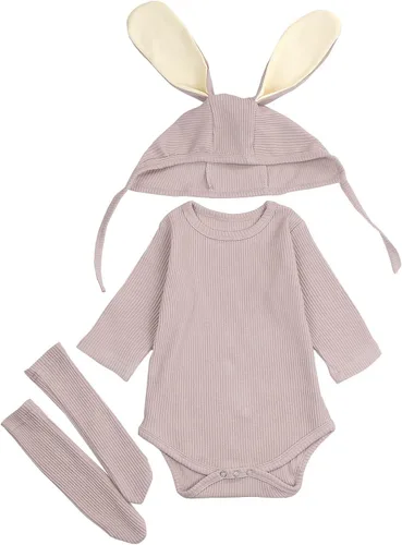 Vista 4 de AGQT Babys Bunny Costume Easter Halloween Outfit Set Size 0-24 Months