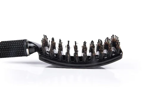Vista 6 de ThickTails Cepillo curvado ventilado de cerdas de jabalí para secar con soplado, desenredar y peinar cabello rizado y grueso (paquete de 2)