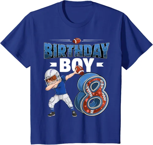 Vista 50 de Dabbing Boy - Camiseta de 8 años de fútbol americano americano, Negro, S