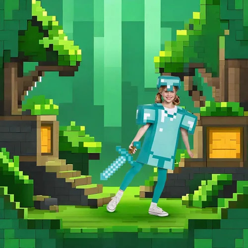 Vista 4 de Disguise Accesorio de disfraz de Minecraft