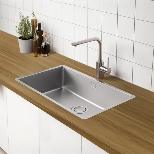Vista 2 de Papel de contacto de grano de madera, autoadhesivo, color marrón claro 15.7’’ x 78.7’’Waterproof Vinyl Wrap for CabinetKitchen Countertop - Wall