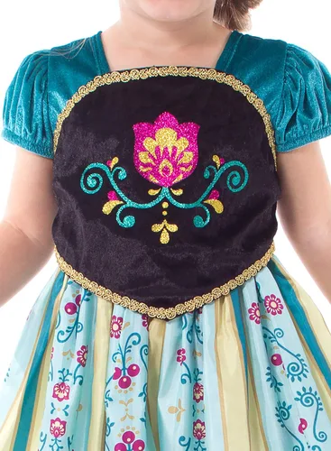 Vista 6 de Little Adventures Disfraz de coronación de princesa alpina (para edades medianas de 3 a 5 años), lavable a máquina, vestido de fiesta para niños sin