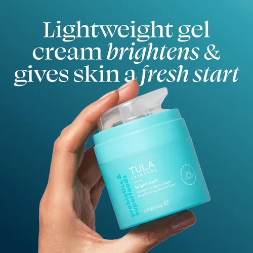 Vista 3 de TULA Skin Care Bright Start Vitamina C Hidratante Iluminador Antioxidante – Crema de gel ligera, ilumina, hidrata y proporciona protección