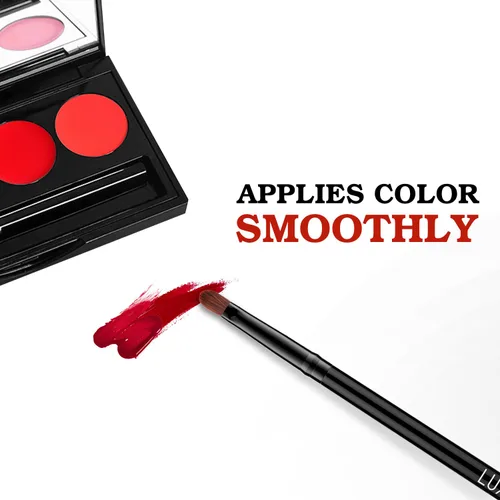 Vista 3 de Luxspire Pinceles corrector de labios 2 piezas, pinceles de brillo de lápiz labial, aplicadores de sombra de ojos, delineador de labios, brochas