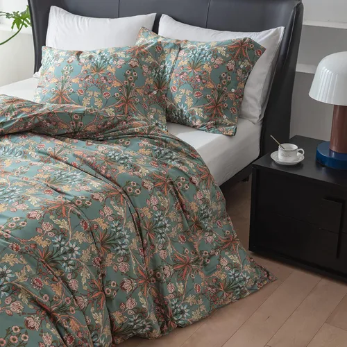 Vista 9 de EAVD Funda de Edredón Floral de Estilo Vintage Individual Suave 100% Algodón Juego de Ropa de Cama con Flores para Niñas Mujeres Reversible Elegante