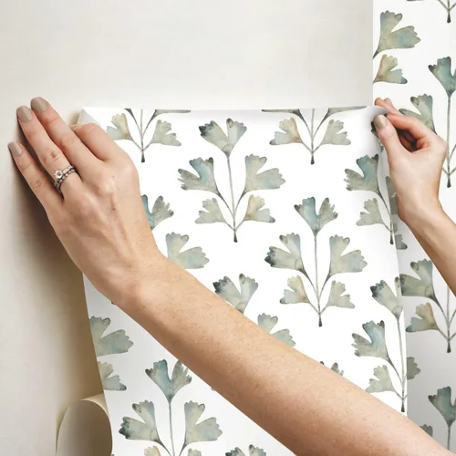 Vista 4 de RoomMates RMK12640PL - Papel pintado para despegar y pegar con diseño de gato verde