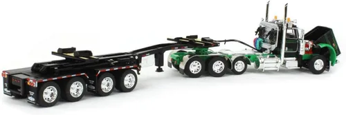 Vista 6 de DCP 1/64 Negro/Verde Peterbilt 389 w/ERMC Hydra-Steer Trailer & Bridge Beam Load 60-1673