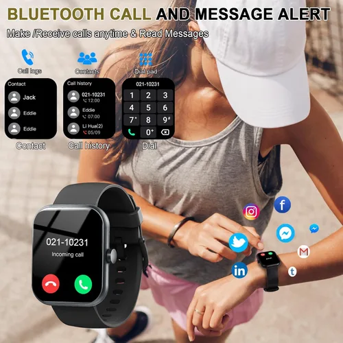 Vista 2 de Smart Watch (Answer/Make Calls), 1.96" HD New Smartatch for Men Women 2026