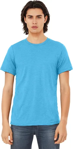 Vista 38 de Bella Canvas 3413c para hombre (1) Triblend verde + (1) Triblend rojo