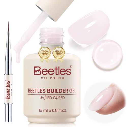 Vista 21 de Beetles - Gel constructor para uñas, 8 en 1, 0.51 onzas líquidas 0- A - transparente