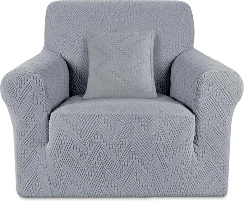 Vista 29 de Ruaozz Funda elástica para sofá de 1 pieza, fundas para sofá de 3 cojines, funda universal antideslizante para sofá, funda lavable de jacquard