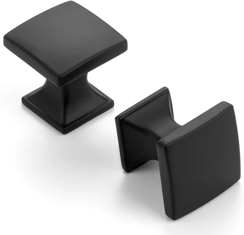 Vista 23 de Paquete de 10 tiradores curvados de 3 pulgadas con agujeros centrales, color negro mate, manijas de gabinete negras, accesorios de cocina negros