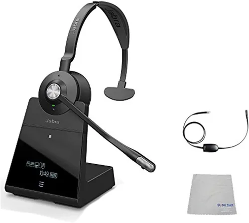Vista 5 de Polycom - Auriculares inalámbricos compatibles con Jabra Engage 75 con adaptador EHS, 9555-583-125-PLY VVX y teléfonos de punto de sonido