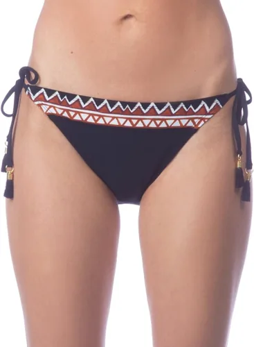Vista 56 de La Blanca Parte inferior de bikini hipster con lazo lateral para mujer Negro/ Luces de la ciudad