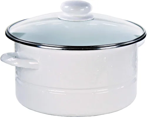 Vista 10 de Golden Rabbit Esmalte - Patrón de remolino negro - Olla de 6 cuartos de galón 6 quart