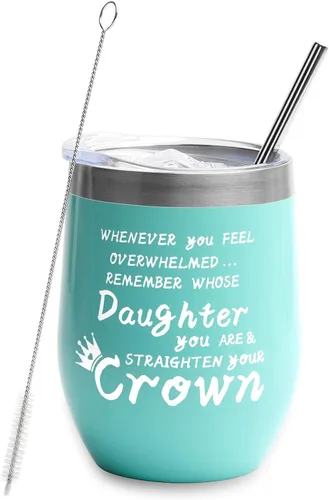 Vista 8 de TURMTF Vasos para el día de la madre para mi hija, regalo de papá mamá (a hija)