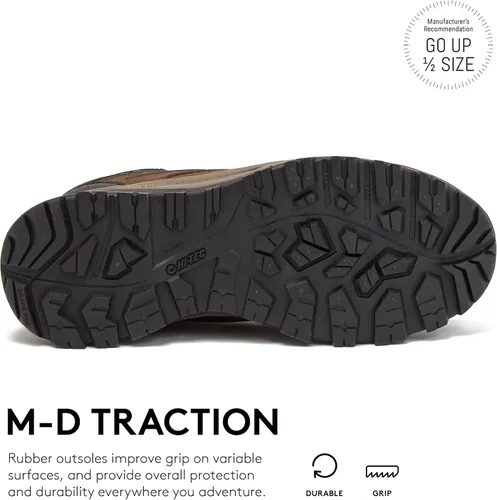 Vista 5 de HI-TEC Altitude VI I WP - Botas de senderismo impermeables de cuero para mujer, zapatos de sendero y mochilero