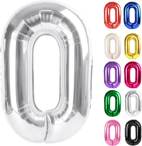 Vista 77 de Globo negro del número 0 de 40 pulgadas – globo número 0, decoraciones