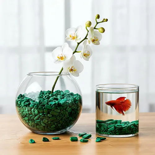 Vista 2 de Piedra triturada natural de malaquita a granel, pequeños chips de cristal curativo para decoración de interiores y exteriores, pecera, rellenos