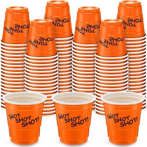 Vista 8 de Lounsweer 100 vasos de plástico de 2 onzas, vasos desechables de 2 onzas, mini vasos de fiesta de 2 onzas para despedida de soltera, cumpleaños