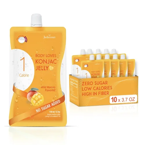 Vista 10 de Jadamsun Jugo de gelatina Konjac (Mango, 20 piezas) – Delicioso aperitivo coreano saludable bajo en calorías, aperitivo de fruta potable, sin