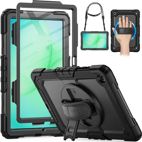 Vista 31 de HXCASEAC Funda para Samsung Galaxy Tab A9/A11 de 8.7 pulgadas, protector con protector de pantalla/correa de mano/soporte para bolígrafo, a prueba
