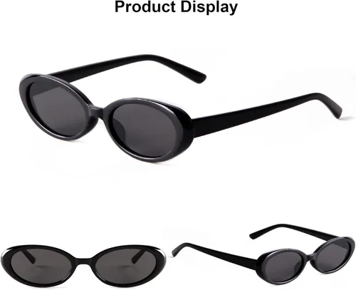 Vista 5 de Gafas de sol de los años 90 para mujeres y hombres, gafas de sol ovaladas