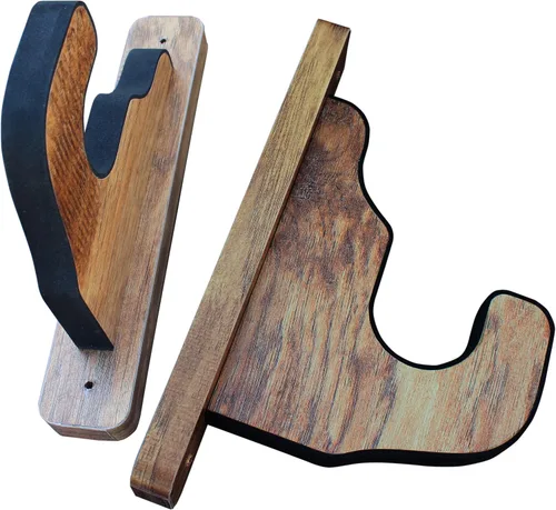 Vista 5 de Rush Creek Creations - Soporte de pared para rifle, escopeta y pistola individual, soporte para pistola de interior para caza y tiro, estante