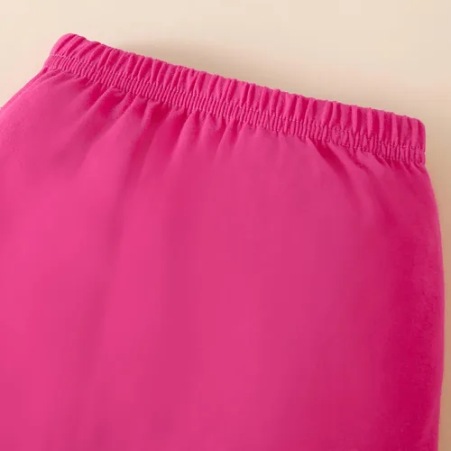 Vista 6 de Fullfamous Conjunto de mameluco y pantalón de manga larga con volantes para niña de 3 piezas