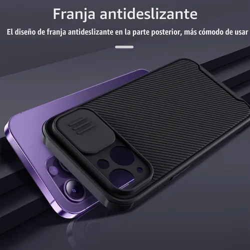 Vista 3 de Funda para iPhone 14 compatible con Magsafe, funda protectora de cámara iPhone 14 [compatible con carga inalámbrica] con cubierta deslizante