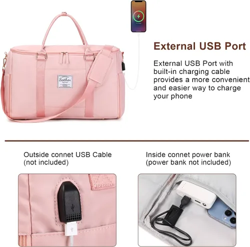 Vista 6 de Bolsas de ropa.., Rosado, Bolsa de ropa
