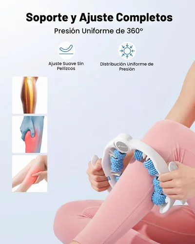 Vista 5 de MERACH Herramienta de masaje para celulitis, rodillo de empuje, masajeador Azul